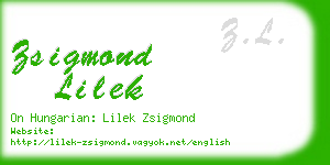 zsigmond lilek business card